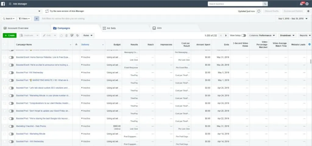 New Facebook Ads Manager interface to improve user experience